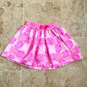 girls pink floral crewcuts skirt
